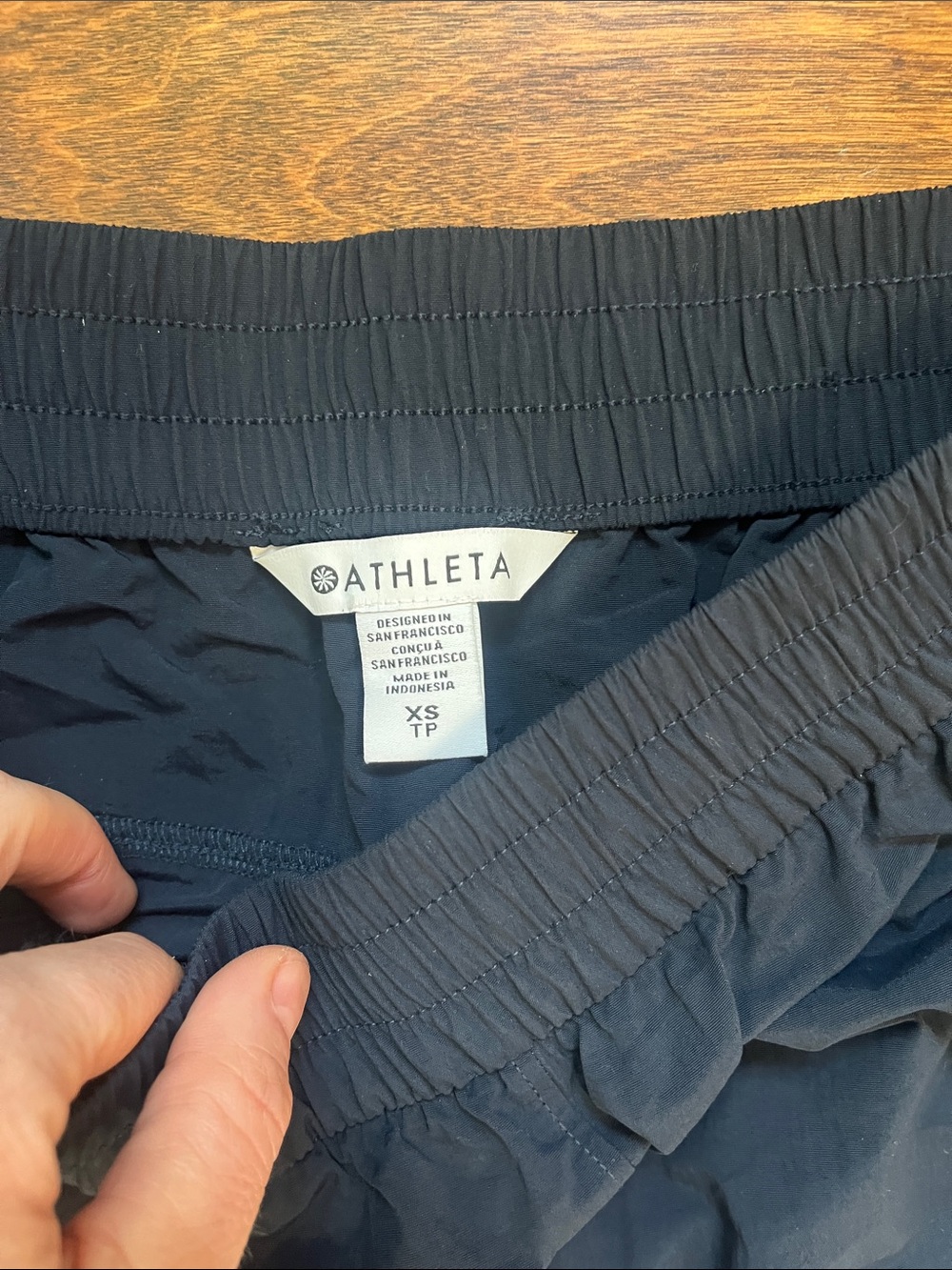 ATHLETA Navy Track Pants - Picture 4 of 5